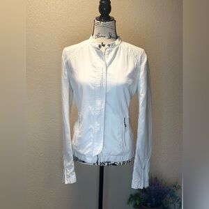 Armani Exchange Utility Style Women's White Bomber Jacket Size XL